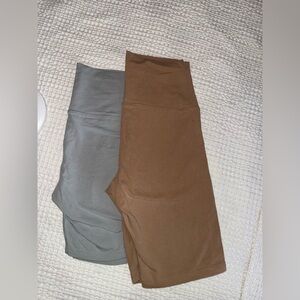 Aritzia Athletic Shorts in Gray and Brown
